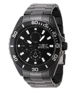 Invicta Ocean Voyage Chronograph Stainless Steel Black Dial Quartz 46284 Men's Watch