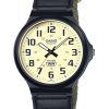 Casio Standard Analog Cloth Strap Beige Dial Quartz MW-240B-3BV Men's Watch