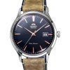 Orient Bambino Version 4 Classic Suede Leather Strap Navy Blue Dial Automatic RA-AC0P02L10B Men's Watch