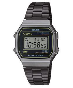 Casio Vintage Heritage Colors Stainless Steel Black Dial Quartz A168WEHB-1A Unisex Watch