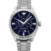 Emporio Armani Moon Phase Stainless Steel Multifunction Blue Dial Quartz AR11553 Men's Watch