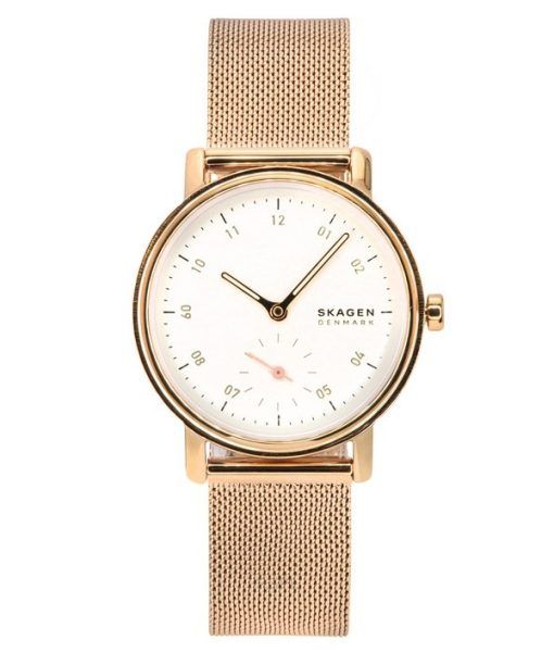 Skagen Kuppel Lille Rose Gold Stainless Steel White Dial Quartz SKW3099 Womens Watch