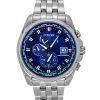 Citizen Eco-Drive Perpetual Calendar GMT Chronograph Stainless Steel Blue Dial Diver's AT9120-89L 200M Men's Watch