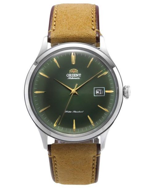 Orient Bambino Version 4 Leather Strap Green Dial Automatic RA-AC0P01E10B Men's Watch