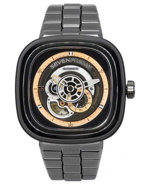 Sevenfriday P-Series Stainless Steel Black Dial Automatic P2C/01M SF-P2C-01M Men's Watch