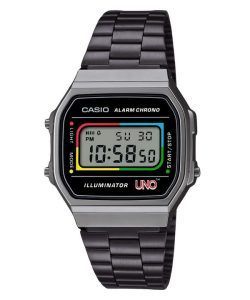 Casio Vintage Digital UNO Collaboration Model Stainless Steel Bracelet Quartz A168WEUC-1A Unisex Watch