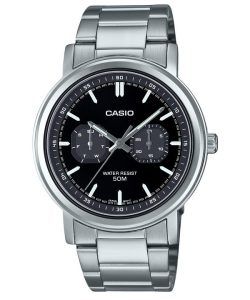 Casio Standard Analog Stainless Steel Black Dial Quartz MTP-E335D-1EV Men's Watch