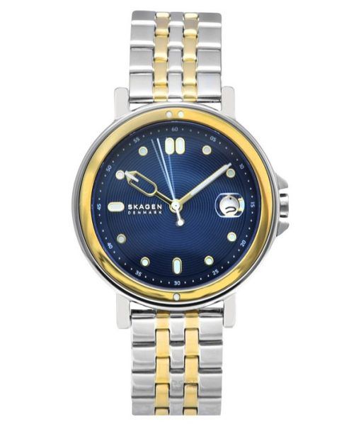 Skagen Signatur Lille Sport Two Tone Stainless Steel Blue Dial Quartz SKW3137 Women's Watch