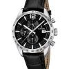 Festina Timeless Chronograph Leather Strap Black Dial Quartz F16760-4 Men's Watch