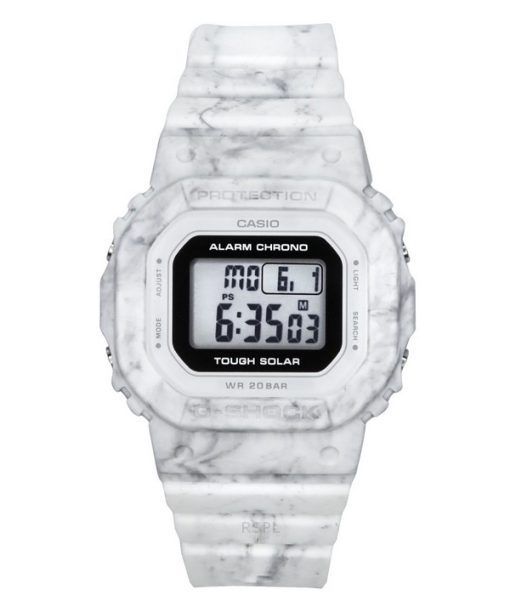 Casio G-Shock Digital White Bio-Based Resin Strap Tough Solar GMS-S5600RT-7 200M Women's Watch