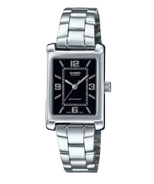 Casio Standard Analog Stainless Steel Black Dial Quartz LTP-1234DD-1A Women's Watch