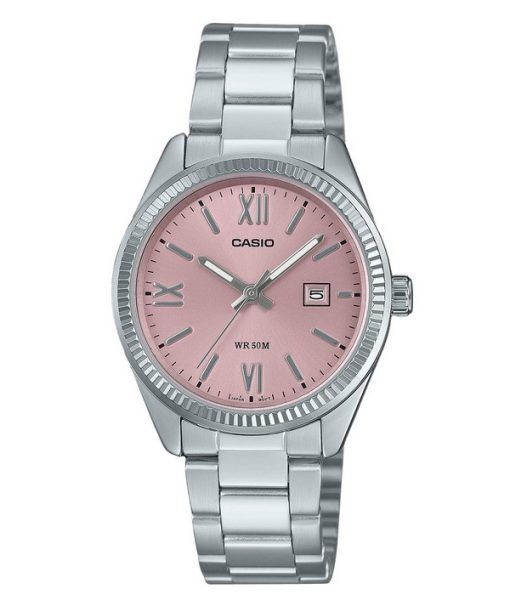 Casio Standard Analog Stainless Steel Pink Dial Quartz LTP-1302DD-4A1V Women's Watch