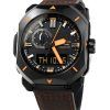 Casio ProTrek Analog Digital Brown Leather Strap Grey Dial Tough Solar PRW-6900YL-5 100M Men's Watch