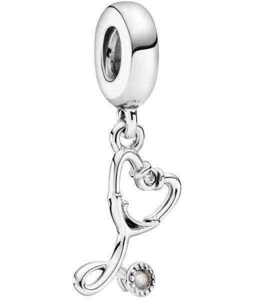 Pandora Stethoscope Heart Dangle Charm 799072C01 For Women