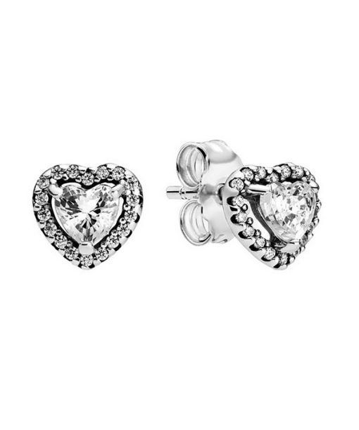 Pandora Elevated Heart Stud Earrings 298427C01 For Women