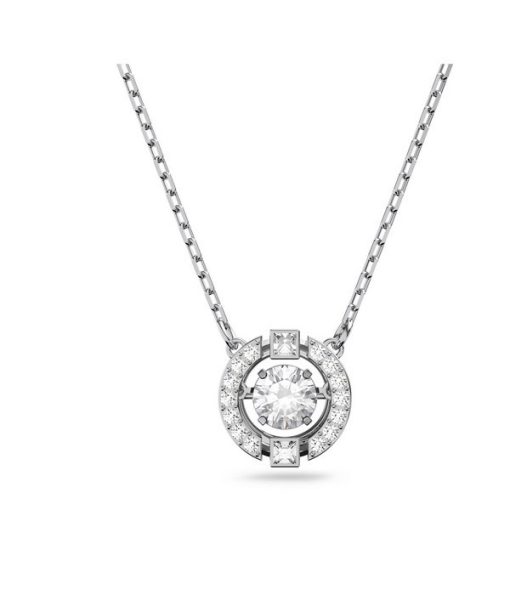 Swarovski Una Rhodium Plated And Zirconia Necklace 5286137 For Women