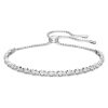 Swarovski Matrix Clear Crystals And Rhodium Plated Tennis Bracelet 5465384 For Women