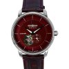 Zeppelin LZ 120 Bodensee Leather Strap Red Open Heart Dial Automatic 81665 Men's Watch