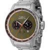 Invicta S1 Rally Chronograph Stainless Steel Green Dial Quartz 44951 100M Mens Watch