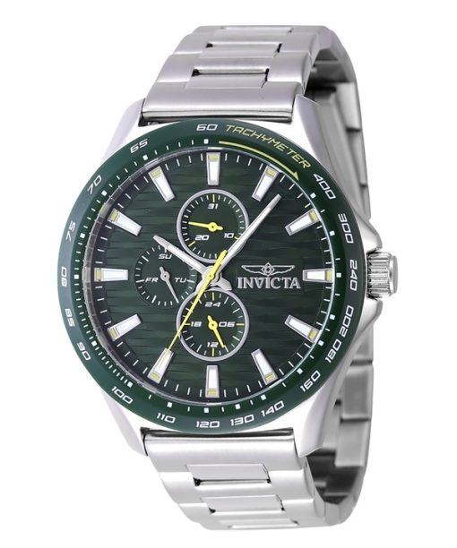 Invicta Racing Stainless Steel Green Dial Quartz 47549 Mens Watch