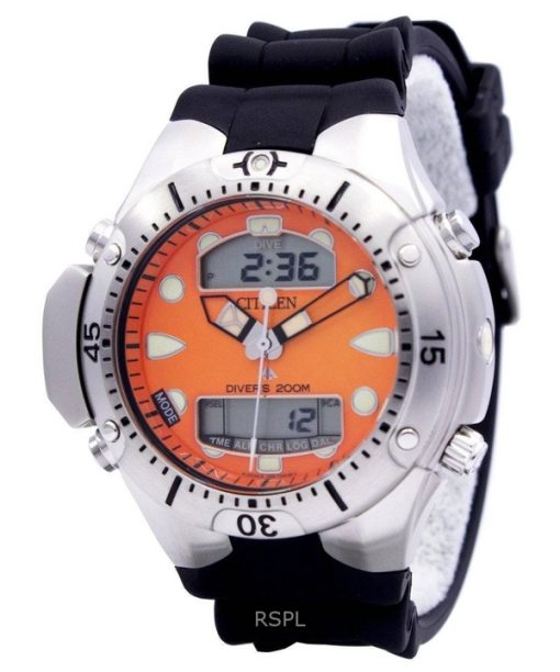 Refurbished Citizen Promaster Aqualand Rubber Strap Orange Dial Diver's 200M JP1060-01Y Men's Watch