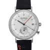 Bauhaus Classic Black Leather Strap White Dial Solar 21121 Men's Watch