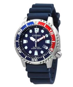 Citizen Promaster Dive Polyurethane Strap Blue Dial Eco-Drive BN0168-06L 200M Mens Watch