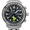 Citizen Promaster Geo Trekker Stainless Steel Black Dial Eco-Drive BY3006-53E 200M Mens Pilot Watch