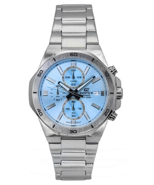 Casio Edifice Standard Chronograph Analog Stainless Steel Blue Dial Quartz EFV-640D-2BV 100M Men's Watch