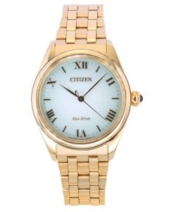 Citizen L Rose Gold Tone Stainless Steel Light Green Dial Eco-Drive EM1143-81X Women's Watch