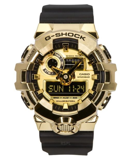 Casio G-Shock G-Steel Analog Digital Resin Strap Gold Dial Quartz GM-700G-9A 200M Men's Watch