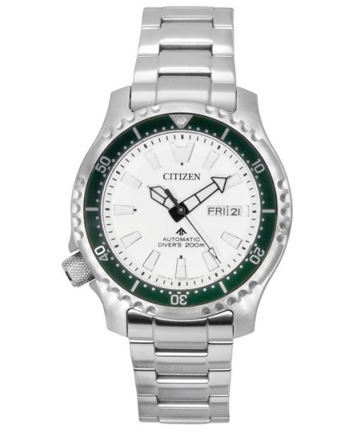 Citizen Promaster Marine Limited Edition White Dial Automatic Diver's NY0168-64A 200M Men's Watch With Extra Strap