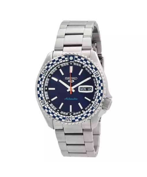 Seiko 5 Sports SKX Series Checker Flag Special Edition Petrol Blue Dial Automatic SRPK65K1 100M Men's Watch