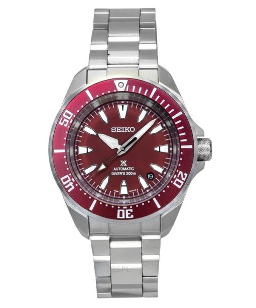 Seiko Prospex Sea Samurai Shog-urai Stainless Steel Red Dial Automatic Diver's SRPL11K1 200M Men's Watch